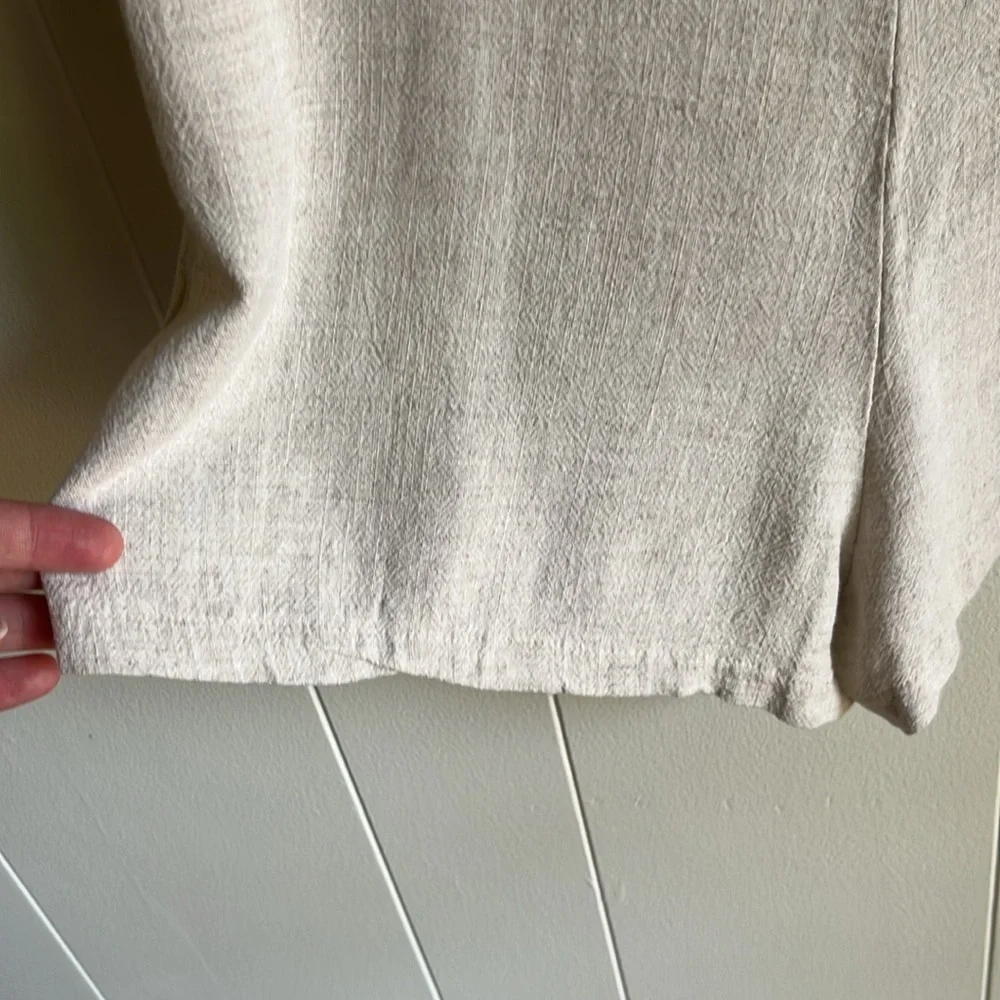 Princess Polly Tan Beige Boho Casual Linen Beach V-Neck Romper Jumpsuit Sz 2 - Picture 11 of 13